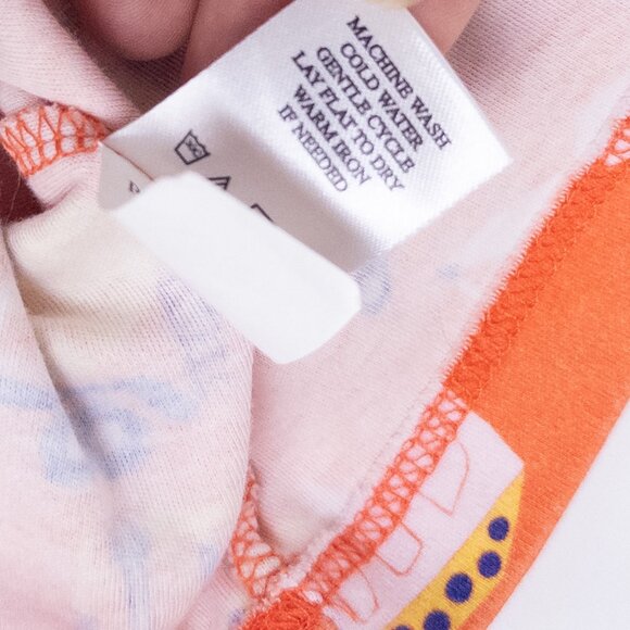 Piccolina Construction Truck Print Sleeveless Summer Tank Dress Orange Girls 2T - Picture 7 of 8